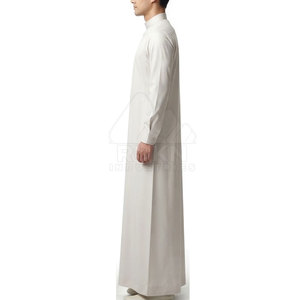 New Arrival Saudi Classic Cotton <b>Thobe</b> with Regular Fit Long Sleeves Front Button Design Casual Simple Daily Wear Special Events - Product Image 3