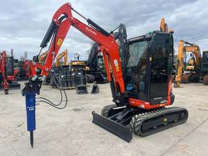 Miniexcavadora Kubota U27-4 de Calidad y Nuevo Martillo Rompedor de Rocas Daemo E30, Potencia Compacta con Eficiencia Hidráulica Avanzada - Product Image 3
