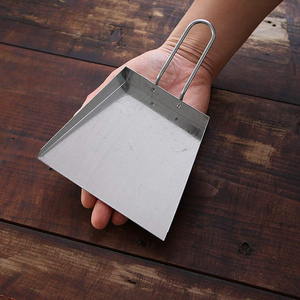 Export quality Dustpan Galvanized metal with long <b>handle</b> & metal shinny polished garbage <b>pan</b> for cleaning - Product Image 1