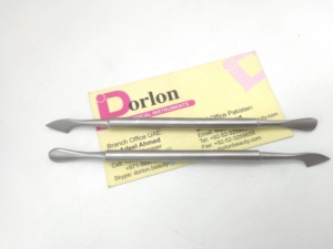 Empujador de uñas para cutículas Empujadores de manicura de doble cabeza Herramientas para uñas Etiqueta privada Palo de uñas duradero de acero inoxidable sostenible - Product Image 3