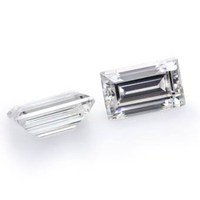 Diamante Natural Brillante de Corte Baguette, Color E, Claridad VVS2, Corte Excelente, Perforado con Láser, Pequeño, Certificado, para Joyería