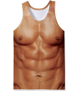 Camisetas sin mangas personalizadas hechas a mano de algodón 100% para hombre, ropa de gimnasio muscular para correr, camisetas sin mangas transpirables y ajustables para hombre - Product Image 1