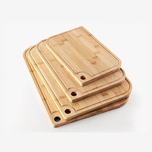 Juego de 3 Tablas de Cortar Ecológicas y Orgánicas, Tabla de Cortar Cuadrada de Madera Personalizada para Uso en la Cocina, Estilo Natural - Product Image 5