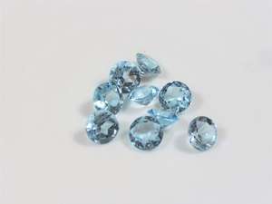 Topacio Azul Natural, Corte Brillante Redondo, 3-10 mm, Piedra Preciosa Facetada para Joyería - Product Image 2