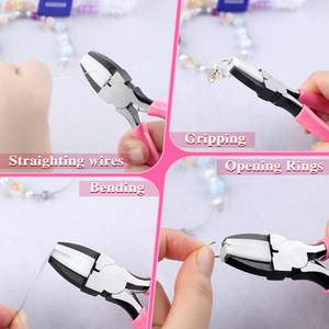 Professionnel en acier inoxydable bricolage mâchoire pince à nez plat fabrication de bijoux 5 pouces pince à mâchoire souple 2 embouts de remplacement forte adhérence - Product Image 2