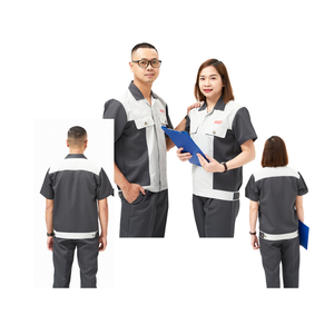 Uniform Workwear Men's Casual Polo Shirt Anti-Wrinkle Breathable Corduroy Factory Worker-FMF VN Verified Supplier Best Price - Product Image 3