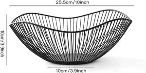 unique design Wire fruit Basket manufacturer for Breads Vegetables Snacks Metal Table Ware item - Product Image 3