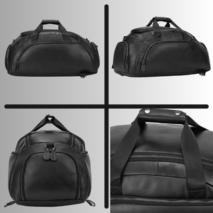 Premium Vintage en cuir véritable hommes sac de sport fermeture éclair grande capacité bagages de voyage pour événements visites voyages d'une nuit - Product Image 5