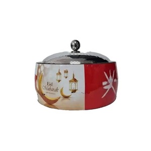 หม้อโลหะทรงกลมพร้อมฝาปิดทำด้วยมือพิมพ์ลายดีไซน์ตามสั่ง - Product Image 3