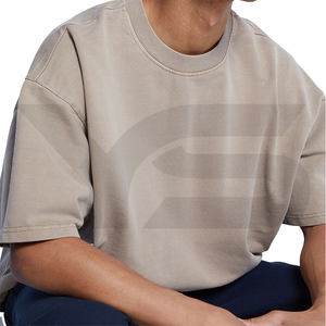 Camiseta de algodón de gran tamaño de calidad de primera clase para hombre, ropa de Jersey de peso pesado con logotipo personalizado impreso, ropa personalizada de talla grande - Product Image 4