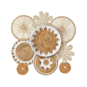 Vietnam gros bohème jonc de mer décoration murale panier ensemble ferme Boho mur cintre Accent jonc de mer suspendus décoration murale - Product Image 6