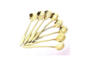 ช้อนทองเหลืองรูปหัวกวางเรนเดียร์พร้อมช้อนขนมขนาดกลางช้อนชาทองสำหรับงานเลี้ยงที่ใช้ - Product Image 5