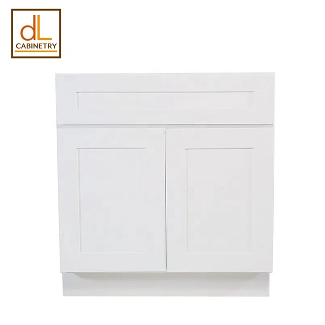 36 Inch Kitchen Bathroom Corner Sink Base Cabinets Shaker Style Wooden Sink Unit for Wholesaler Builder