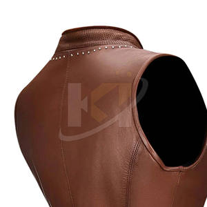 El Chaleco de cuero más vendido para mujeres adultas Cuero genuino en nuevo estilo Chaleco de cuero de moda de alta calidad - Product Image 5