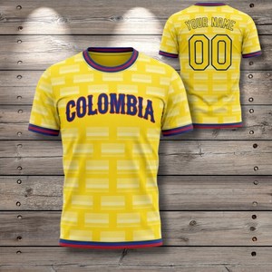 Camiseta de Fútbol Unisex con Diseño de la Bandera de Colombia para la Copa Mundial 2027, para Hombre y Mujer, Regalo para el Día del Partido, Camiseta Promocional - Product Image 1