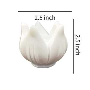 Decorative <b>Candle</b> Holder with <b>Marble</b> Base Candlestick for Room Tabletop Decor - Product Image 6