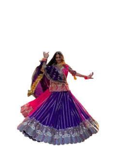 Indian Pakistani Style Women's Embroidered Lehenga Choli Dupatta Blouse Wedding Party Wear Full Net Design for Winter Summer - Product Image 1