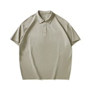 เสื้อโปโลผู้ชายแขนสั้นระบายอากาศสบายๆลายพื้นแฟชั่นฤดูร้อน - Product Image 6