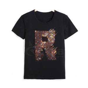 Ropa informal Nuevo diseño Hombres Camisetas con diamantes de imitación Uso al aire libre Hombres de secado rápido Camisa con diamantes de imitación Camisetas para hombres - Product Image 1