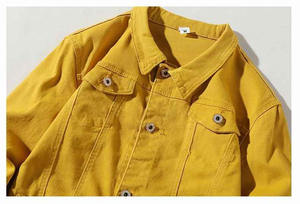 Chaquetas Vaqueras de Mezclilla para Hombre, Estilo Retro, Holgadas, Americanas, Elegantes, Vintage, Lavadas, Lisas, Personalizables - Product Image 5