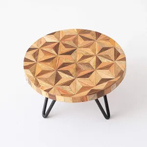 แท่นวางเค้กทำจากไม้และเรซินไม่เหมือนใครสำหรับงานนำเสนอเค้กส่วนตัวของตกแต่งบ้านแท่นวางเค้กทำจากไม้เรซิ่นอเนกประสงค์ลดราคา - Product Image 6