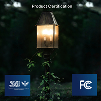 Ampoule LED à filament 4W 450LM à capteur de lumière crépusculaire à l'aube, 120V, sans scintillement, E12, prix compétitif, pour usage résidentiel, FCC