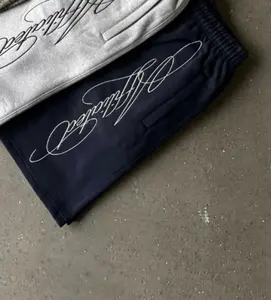 Pantalones Deportivos Holgados para Hombre, 100% Algodón, Estilo Urbano, Bordado Gris Informal, Ecológicos, Transpirables y de Secado Rápido - Product Image 5