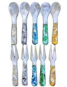 Juego de cucharas de concha de nácar Premium de la mejor opción para restaurantes, tiendas de decoración, regalos hechos por artesanos calificados vietnamitas - Product Image 4