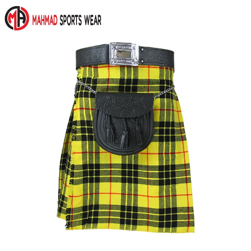 Hoge Kwaliteit Nieuwe Custom Made Macleod Actieve Mens Schotse Kilt Heren Hoogland Traditionele Kilts Kilts Plaid Rokken