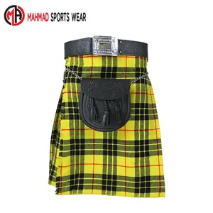 Kualitas Tinggi Kustom Baru Dibuat Macleod Aktif Mens Scottish Kilt Mens Highland Tradisional Kilts Kilts Kotak-kotak Rok