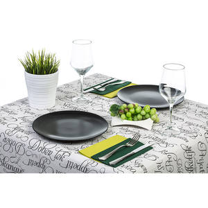 Tovaglia Bianca 120x120cm con Stampa 'B Buen Provecho', Carta Professionale, Vendita all'Ingrosso B2B - Product Image 1