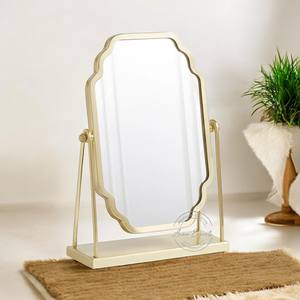 Modern Metal Frame Standing <b>Mirror</b> for Tabletop Use Perfect for Vanity <b>Desk</b> Decor Makeup and Stylish Home Display - Product Image 5