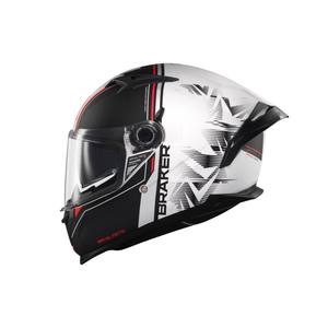 MT Helmets Braker SV Charm A1 Open Face Motocross Helmet Black White Matt Visor <b>Mirrored</b> Design <b>XL</b> Size Unisex Sport-Touring 4 - Product Image 4