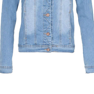 Vente en gros de vestes en jean pour femmes sur mesure avec impression de logo personnalisé Vestes en jean pour femmes - Product Image 5