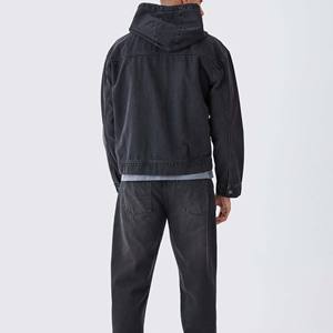 Mode Hoodies Doux Lavé Full Zip Us Street Wear Hip Hop Pulls À Capuche Mâle Denim Hoodies Hommes Logo Personnalisé Impression pour Garçon - Product Image 6