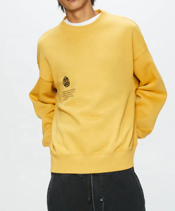 Sweat-shirt d'hiver surdimensionné personnalisable de haute qualité pour homme, tricoté, coupe ample, imprimé, épaules tombantes, doublure épaisse, grandes tailles - Product Image 6