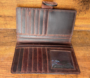 Cartera plegable de cuero con herramientas manuales para mujer, cartera de mano de cuero tallado genuino de alta calidad, cartera de tarjetas de crédito de piel de vaca - Product Image 6