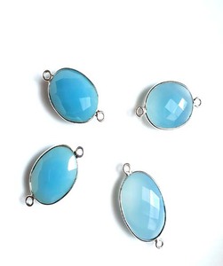 Granate Natural Hydro 8x10mm forma ovalada corte piedra preciosa doble fianza bisel plata chapado en oro conector para conectores de pendientes de plata - Product Image 4