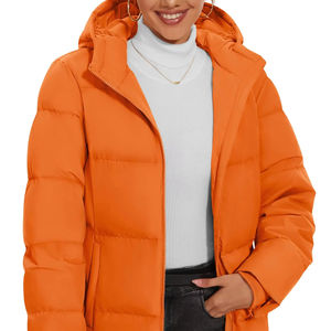 Veste à fermeture éclair à capuche tendance OEM pour femmes Vente en gros élégante Veste matelassée pour femmes Fabricant de veste d'hiver imperméable - Product Image 1