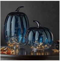 Porte-bougie en verre en forme de citrouille vide, étanche, résistant à la chaleur, écologique, décoratif et parfumé pour la Saint-Valentin, Noël, Pâques