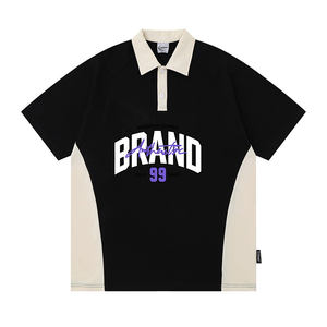 Chemises de golf pour hommes 2025 – Nouveauté tendance : lettres imprimées personnalisées, style américain, coupe ample et carrée, tissu en toile à séchage rapide - Product Image 1