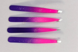 Pince à épiler à sourcils en acier inoxydable personnalisée de haute qualité outil de beauté professionnel pointe inclinée pointue 9.6cm Logo personnalisé vente chaude - Product Image 2