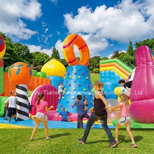 Juegos Inflables Gigantes para Niños al Aire Libre, Castillo Inflable, la Ciudad de Entretenimiento Más Divertida del Mundo, Castillo Inflable con Tobogán - Product Image 1