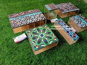 Arabic Style Acrylic Container with Mother of Pearl Dessert Chocolate Candy <b>Storage</b> <b>Box</b> for Ramadan Eid Gift Food Use - Product Image 5