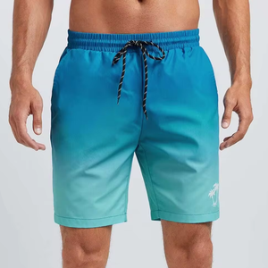 Shorts de bain pour hommes personnalisés avec logo, 18 couleurs unies, shorts d'été pour hommes, shorts de plage, maillots de bain, entrejambe de 5 pouces, shorts de plage pour hommes - Product Image 1
