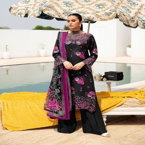 Ramsha Vol RANGREZ Collection de robes de soirée pakistanaises 3 pièces pour femmes Festivals et mariages Vêtements indiens et pakistanais - Product Image 5