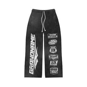 Chándal personalizado con cremallera, ropa de calle de gran tamaño, lavado ácido francés, impresión Digital, gráfico, logotipo bordado desgastado - Product Image 3