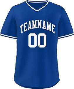 Camisetas de béisbol con estampado de transferencia de calor de poliéster 100%, camisetas de béisbol de alta calidad con logotipo personalizado para hombres y mujeres - Product Image 5