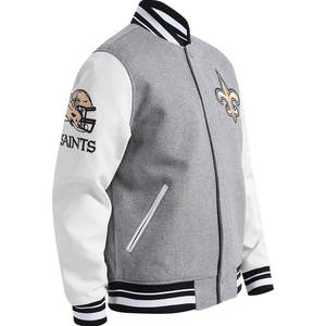 Veste universitaire d'hiver pour homme, haute qualité, 100% laine, design vintage hip-hop personnalisé, broderie sur le devant, coupe-vent, respirante - Product Image 5