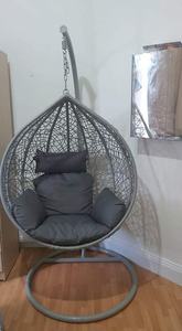 Remise Meilleur vente en gros Intérieur Extérieur Patio Rotin Suspendu Oeuf Balançoire Chaise en osier avec support en métal pour VendreDiscount Meilleur - Product Image 4